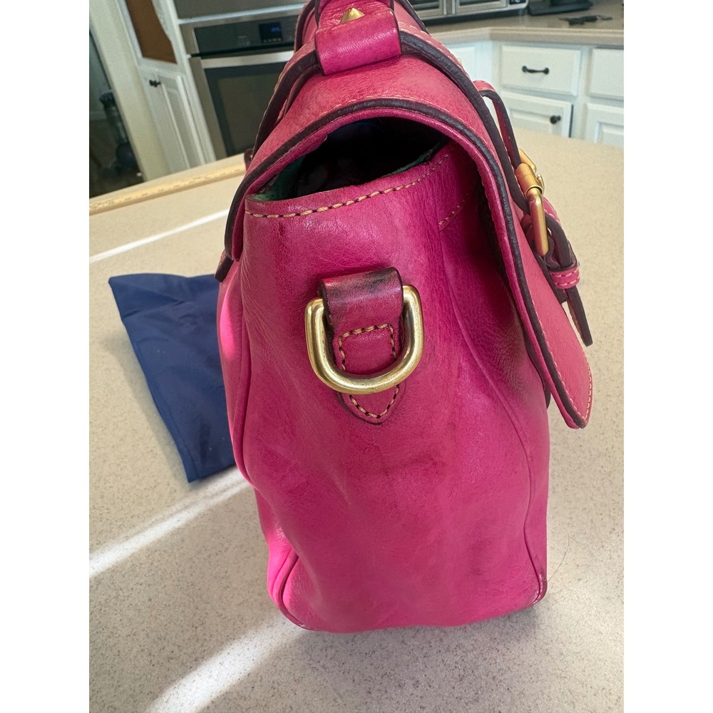 Dooney & Bourke‎ Florentine Satchel Hot Pink Leather Crossbody - Picture 11 of 11